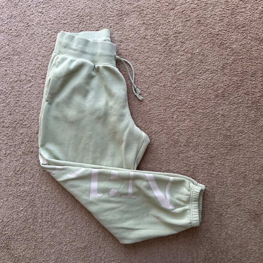 Nike Sweatpants Mens Large (32x29) Tapered Leg Light Green Pockets Mid Rise